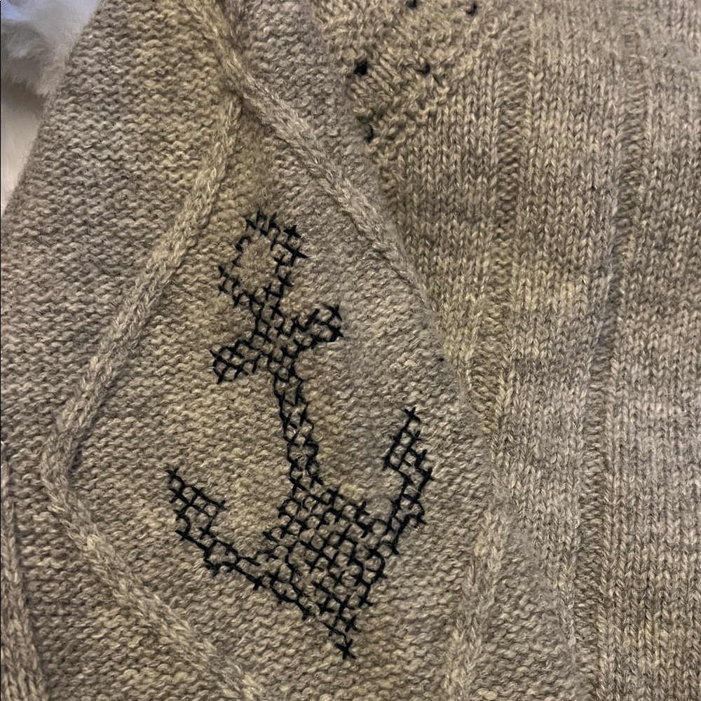 United Colors Of Benetton Gray Nautical Turtleneck Sweater - Picture 4 of 6